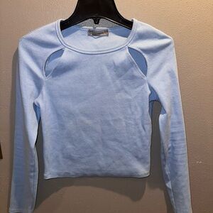 Anthropologie Sky Blue Long Sleeve Top